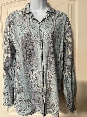 Etro women's paisley button-down blouse